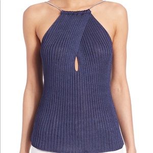 RAMY BROOK Adeline metallic chain halter top!